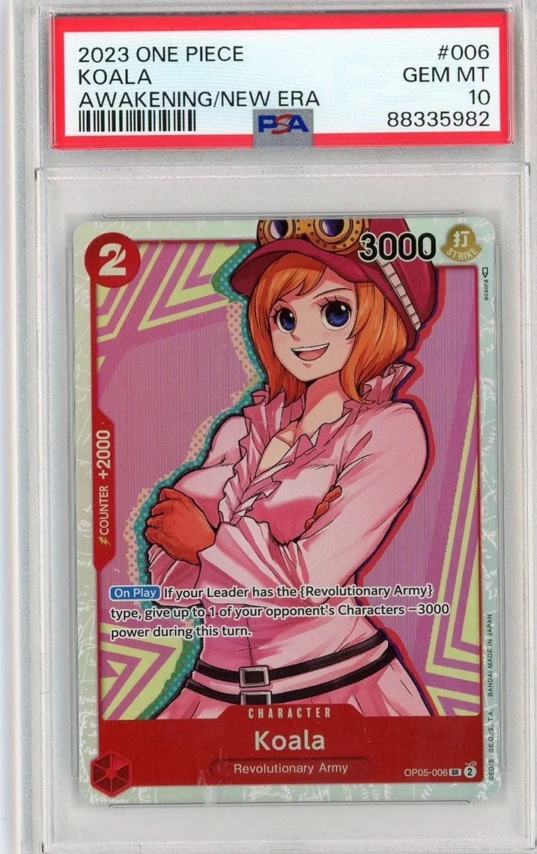 Graded 2023 One Piece Koala 006 OP05 Trading Card Game PSA 10 Gem Mint
