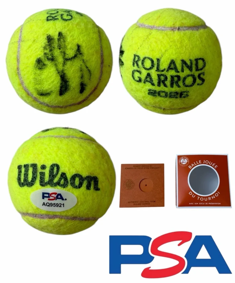 Alexander Zverev Signed 2026 French Open CHAMPION Match Used Tennis Ball PSA