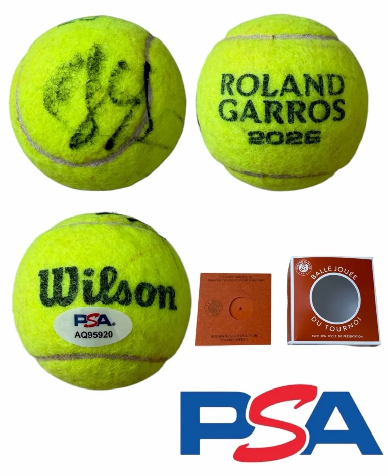 Alexander Zverev Signed 2026 French Open CHAMPION Match Used Tennis Ball PSA