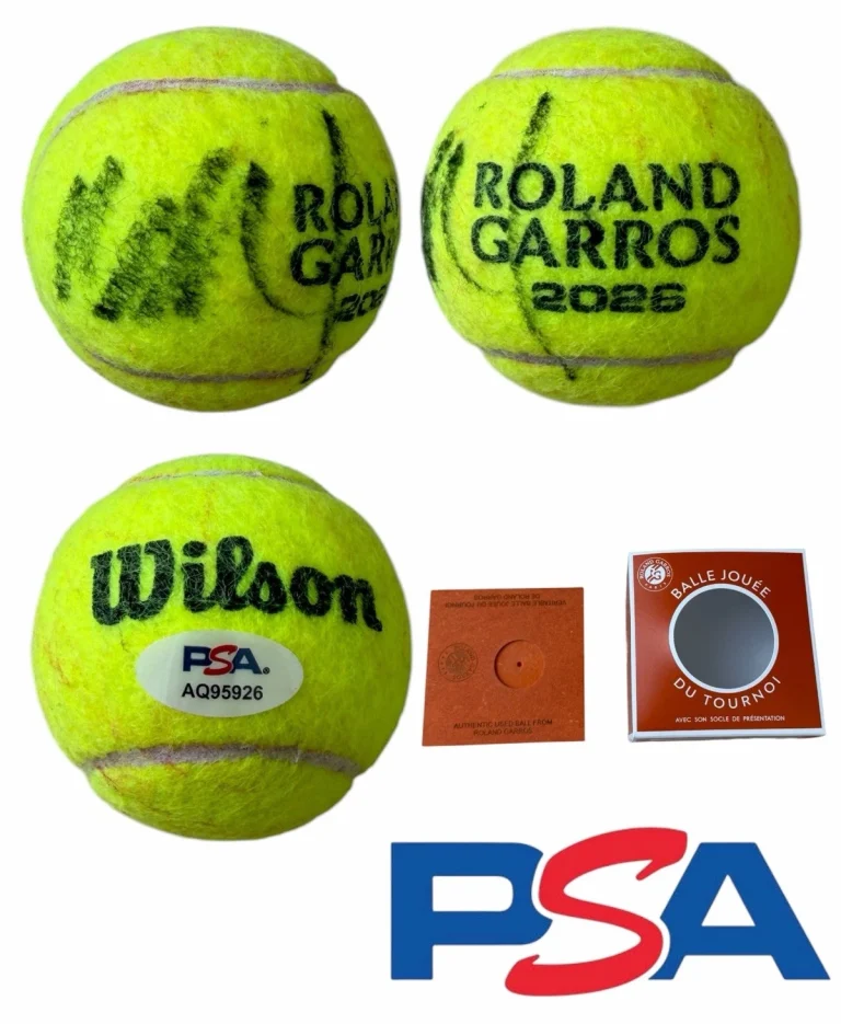 Mirra Andreeva Signed 2026 French Open CHAMPION Match Used Tennis Ball PSA AUTO