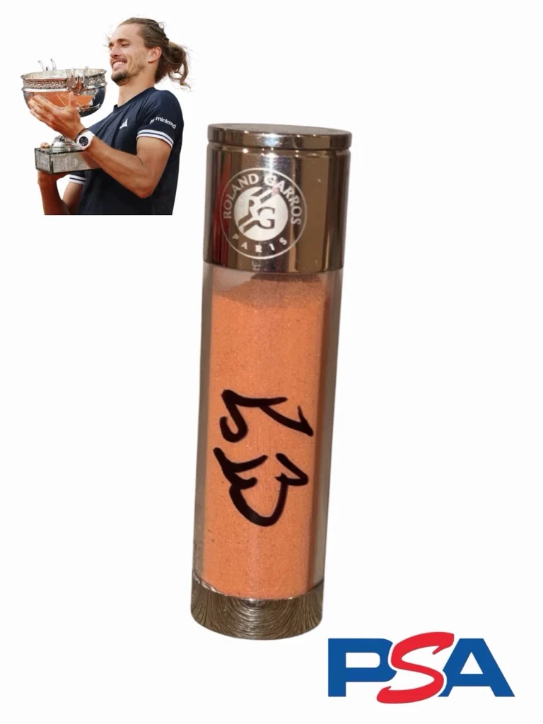 Alexander Zverev Signed 2026 French Open CHAMPION Match Used Clay PSA AUTO