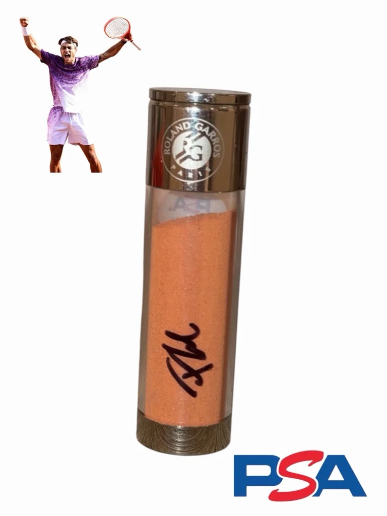 Flavio Cobolli Signed 2026 French Open FINALIST Match Used Tennis Clay PSA AUTO