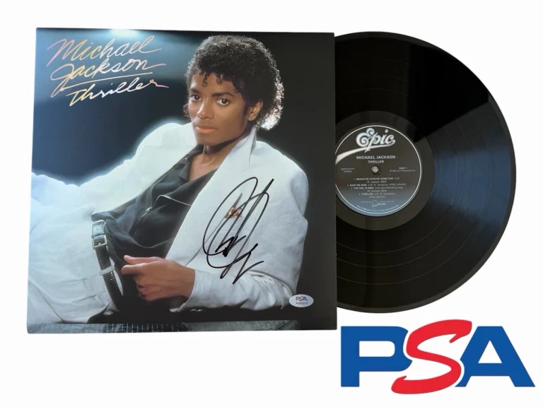 Jaafar Jackson Signed Michael Jackson Thriller Epic Records LP Vinyl Album PSA