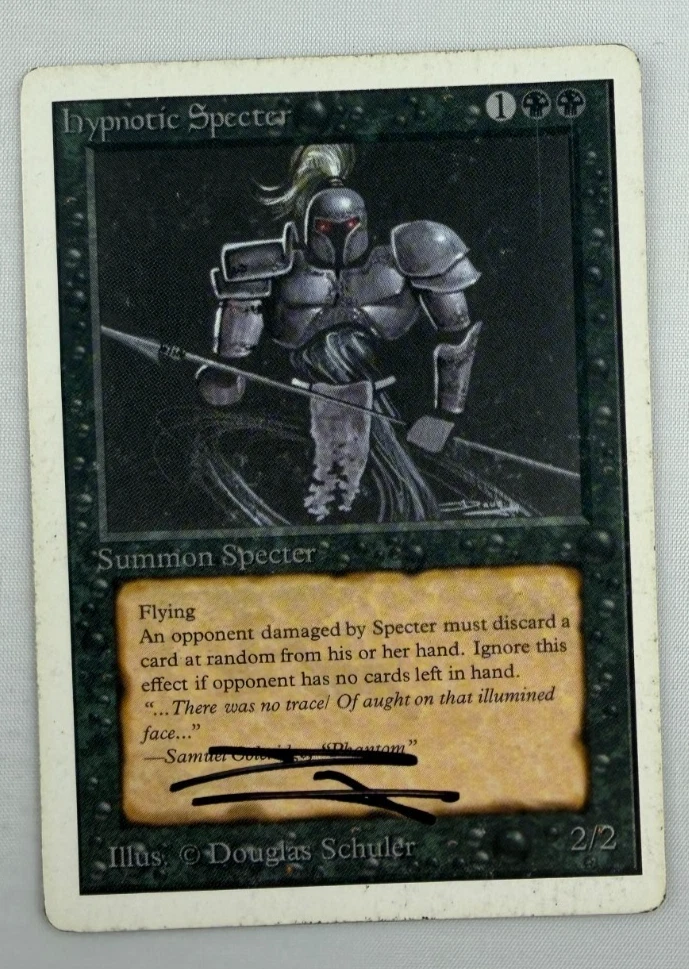 HYPNOTIC SPECTER UNLIMITED uncommon Magic the Gathering Hand Signed