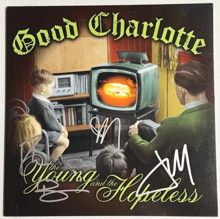Good Charlotte Signed “The Young & The Hopeless” Vinyl LP JSA COA Full Band