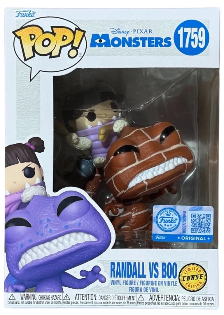 Funko Pop! Monsters Randall vs Boo CHASE Figure #1759 Disney Pixar + Protector