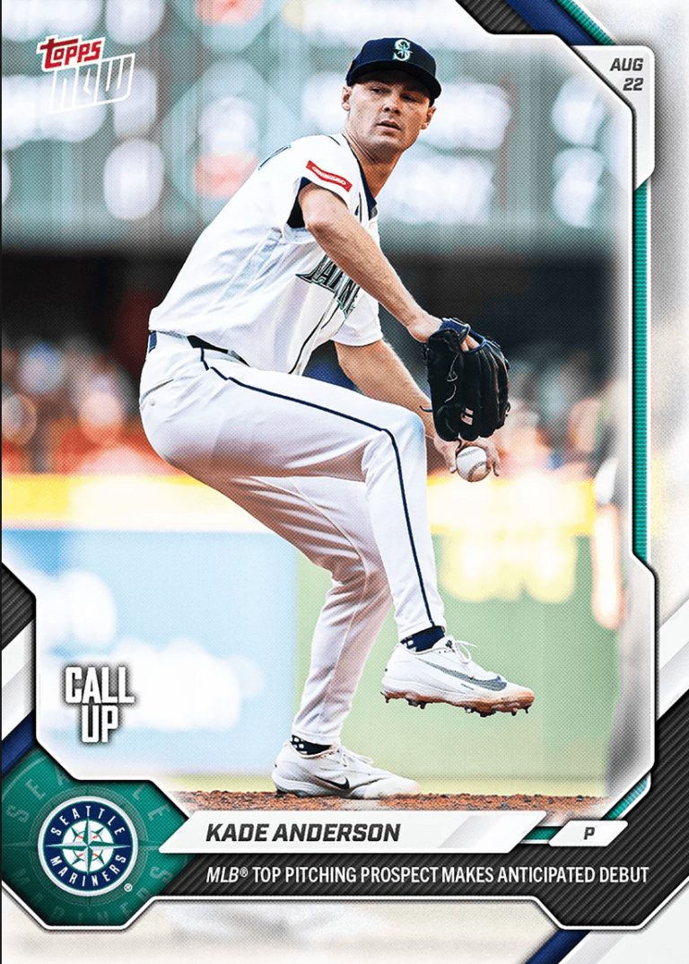 2026 Topps Now Kade Anderson #584 Seattle Mariners Rookie RC Baseball Card