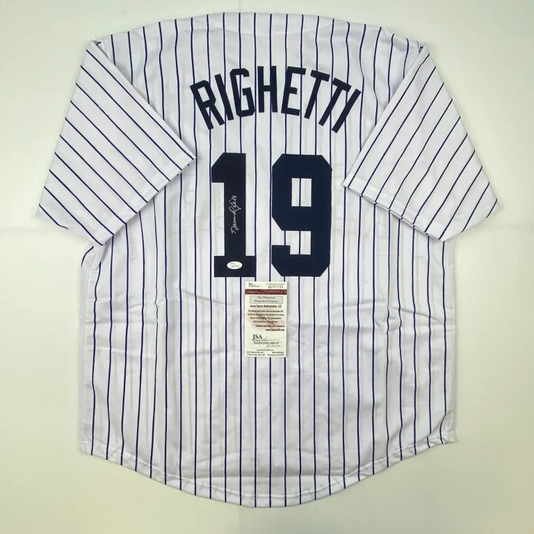 Autographed/Signed Dave Righetti New York Pinstripe Jersey JSA COA Auto