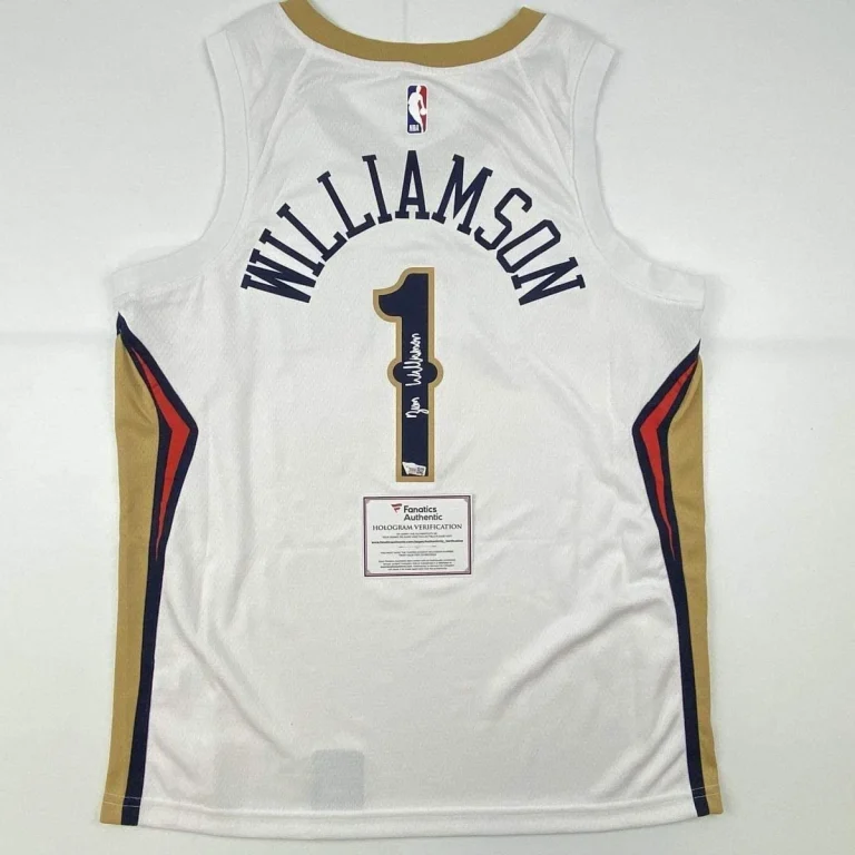 Signed ZION WILLIAMSON Pelicans White Nike Jersey Fanatics COA Auto