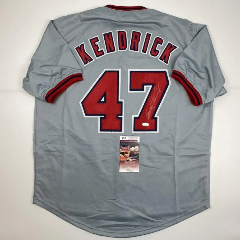 Autographed/Signed HOWIE KENDRICK Washington Grey Jersey JSA COA Auto