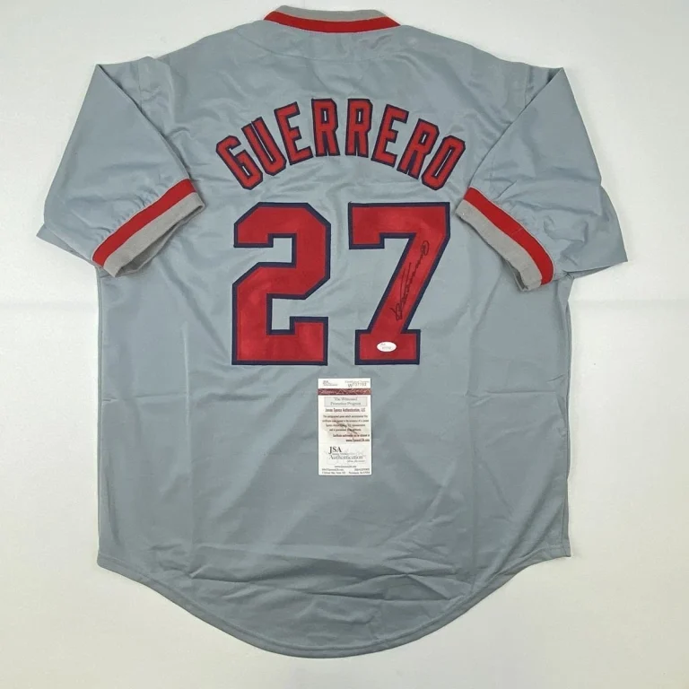 Signed VLADIMIR VLAD GUERRERO Los Angeles LA Grey Jersey JSA COA