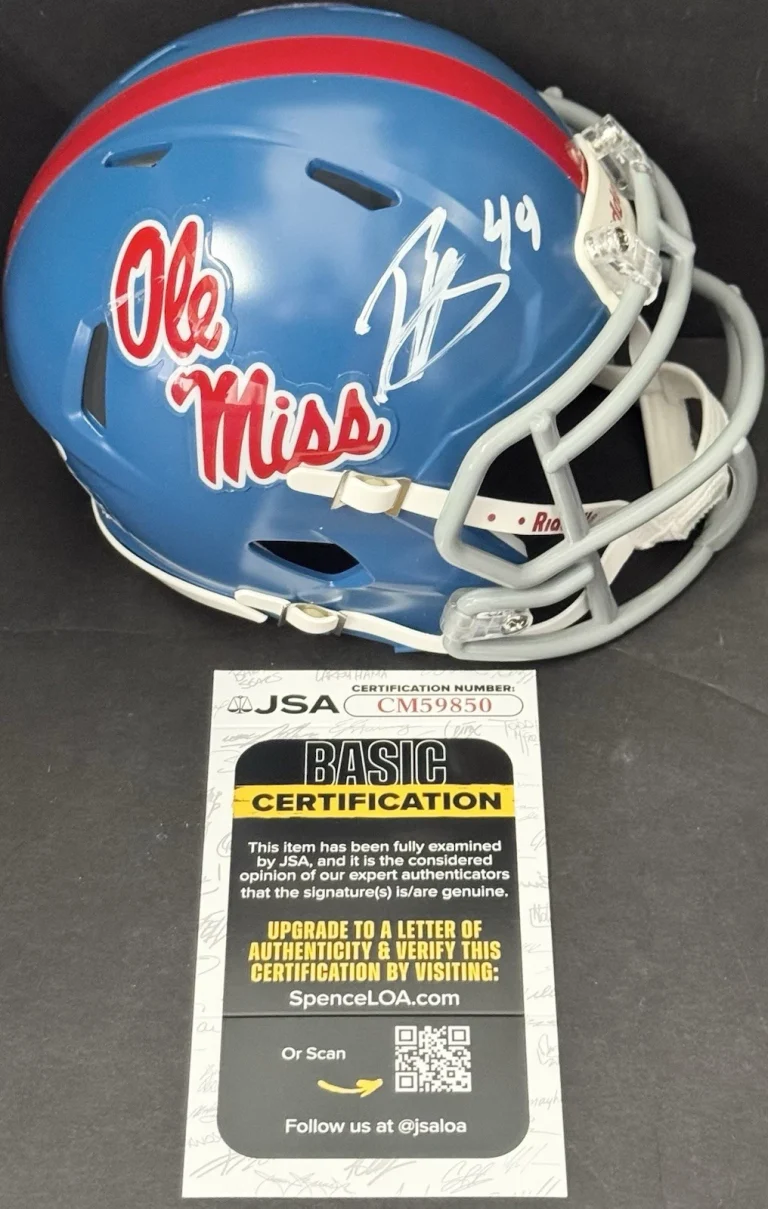 Patrick Willis Signed Autographed Ole Miss Rebels Mini Helmet JSA COA