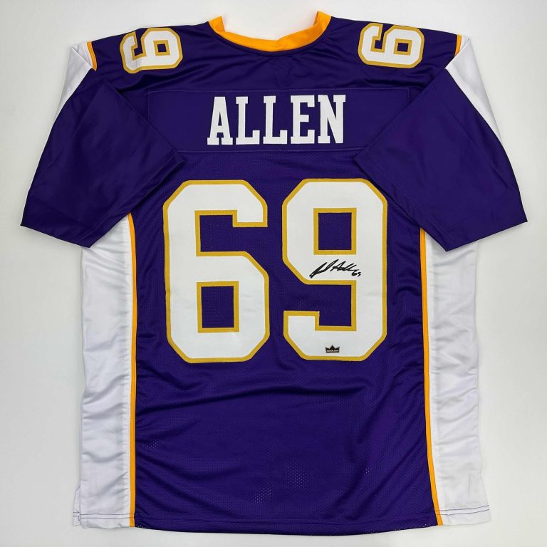 Facsimile Autographed Jared Allen Minnesota Purple Jersey Size Men's XL