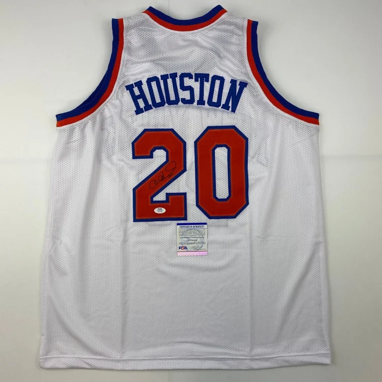Autographed/Signed Allan Houston New York White Jersey PSA/DNA COA
