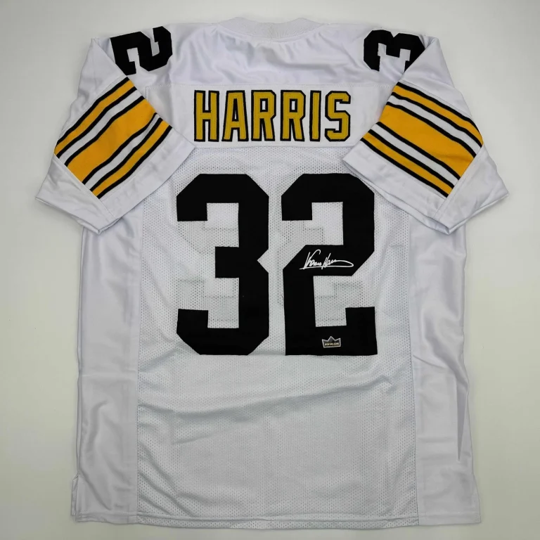 Facsimile Autographed Franco Harris Pittsburgh White Jersey Size Mens XL