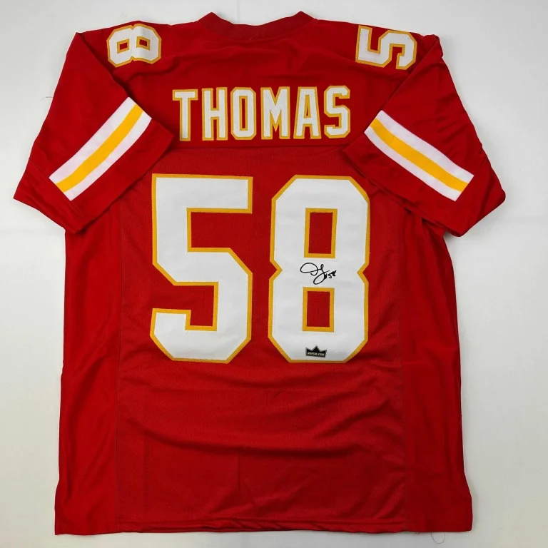 Facsimile Autographed Derrick Thomas Kansas City Red Jersey Size Mens XL