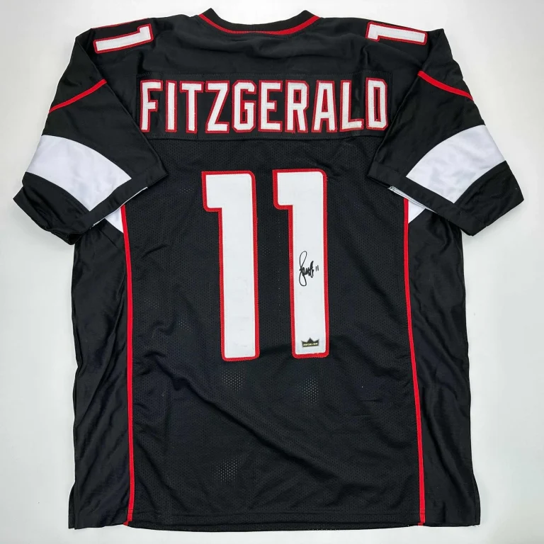 Facsimile Autographed Larry Fitzgerald Arizona Black Jersey Size Mens XL