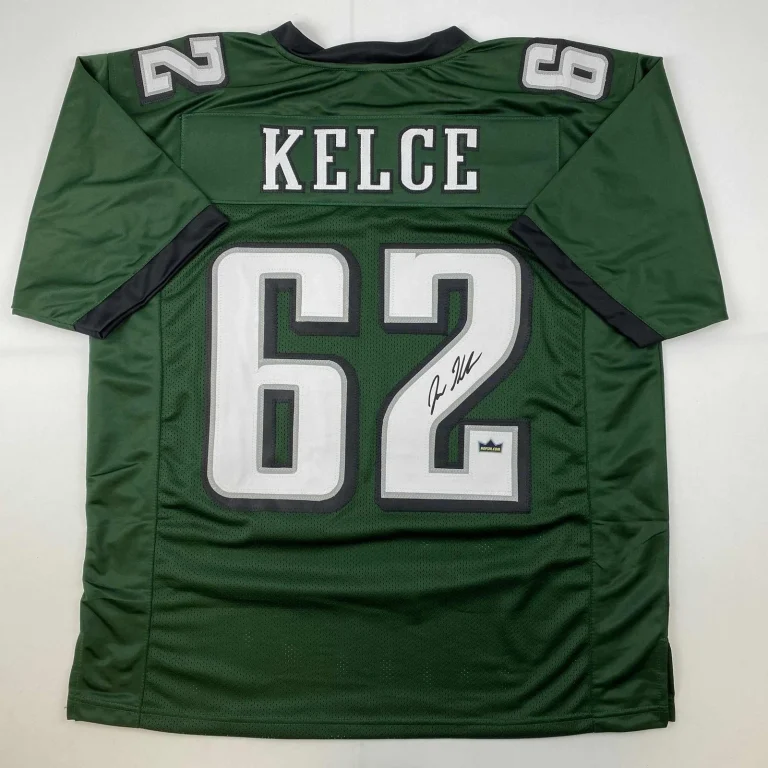 Facsimile Autographed Jason Kelce Philadelphia Green Jersey Size Mens XL