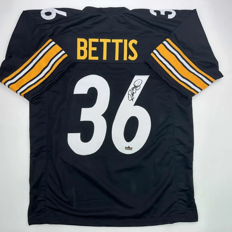 Facsimile Autographed Jerome Bettis Pittsburgh Black Jersey Size Mens XL