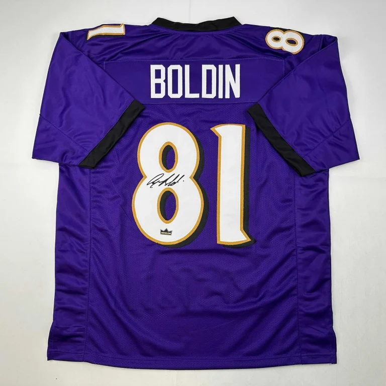 Facsimile Autographed Anquan Boldin Baltimore Purple Jersey Size Mens XL