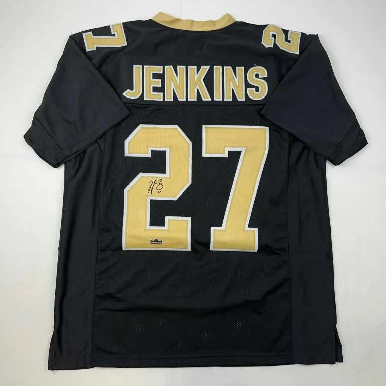 Facsimile Autographed Malcolm Jenkins New Orleans Black Jersey Men's XL