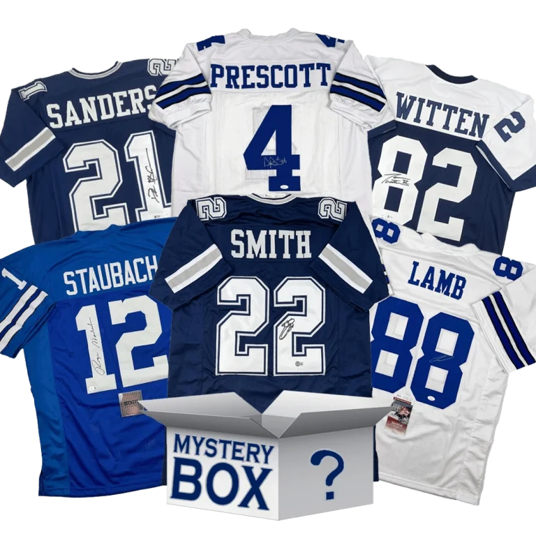 Autographed/Signed Dallas Jersey Mystery Box with PSA JSA or Beckett COA