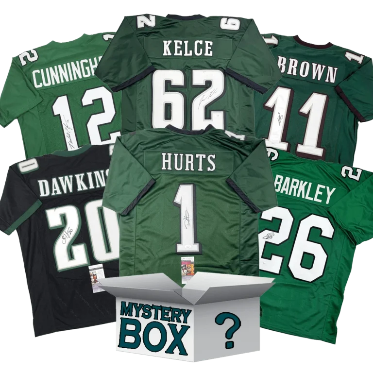 Autographed/Signed Philadelphia Jersey Mystery Box with PSA JSA or BAS COA