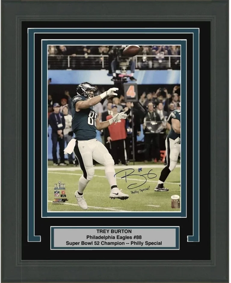 FRAMED Autographed TREY BURTON Inscr. Philly Special 16x20 Photo JSA COA