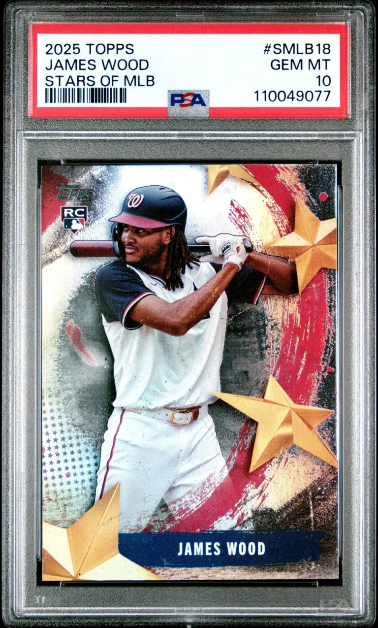 Graded 2025 Topps James Wood #SMLB18 Stars of MLB Rookie RC Card PSA 10
