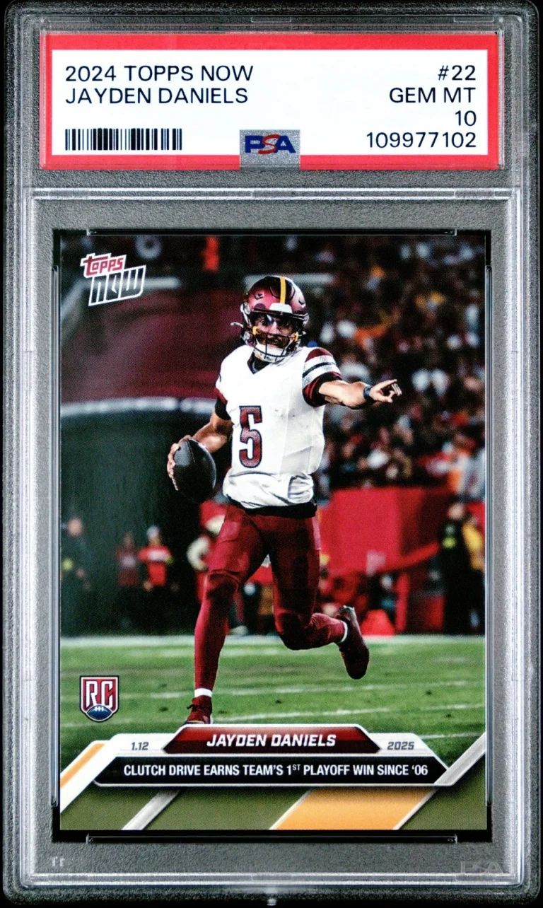 Graded 2024 Topps Now Jayden Daniels #22 Rookie RC Card PSA 10 Gem Mint