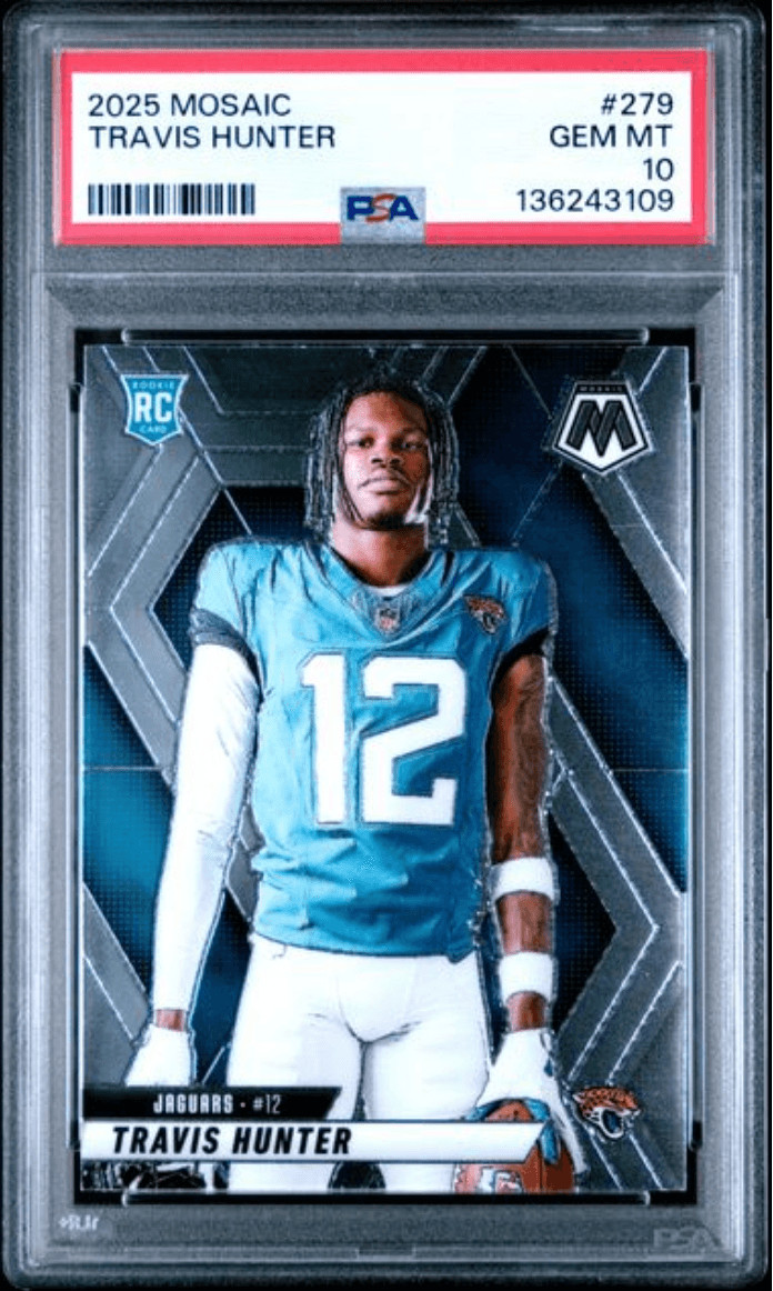 Graded 2025 Panini Mosaic Travis Hunter #279 Rookie RC Card PSA 10 Gem Mint