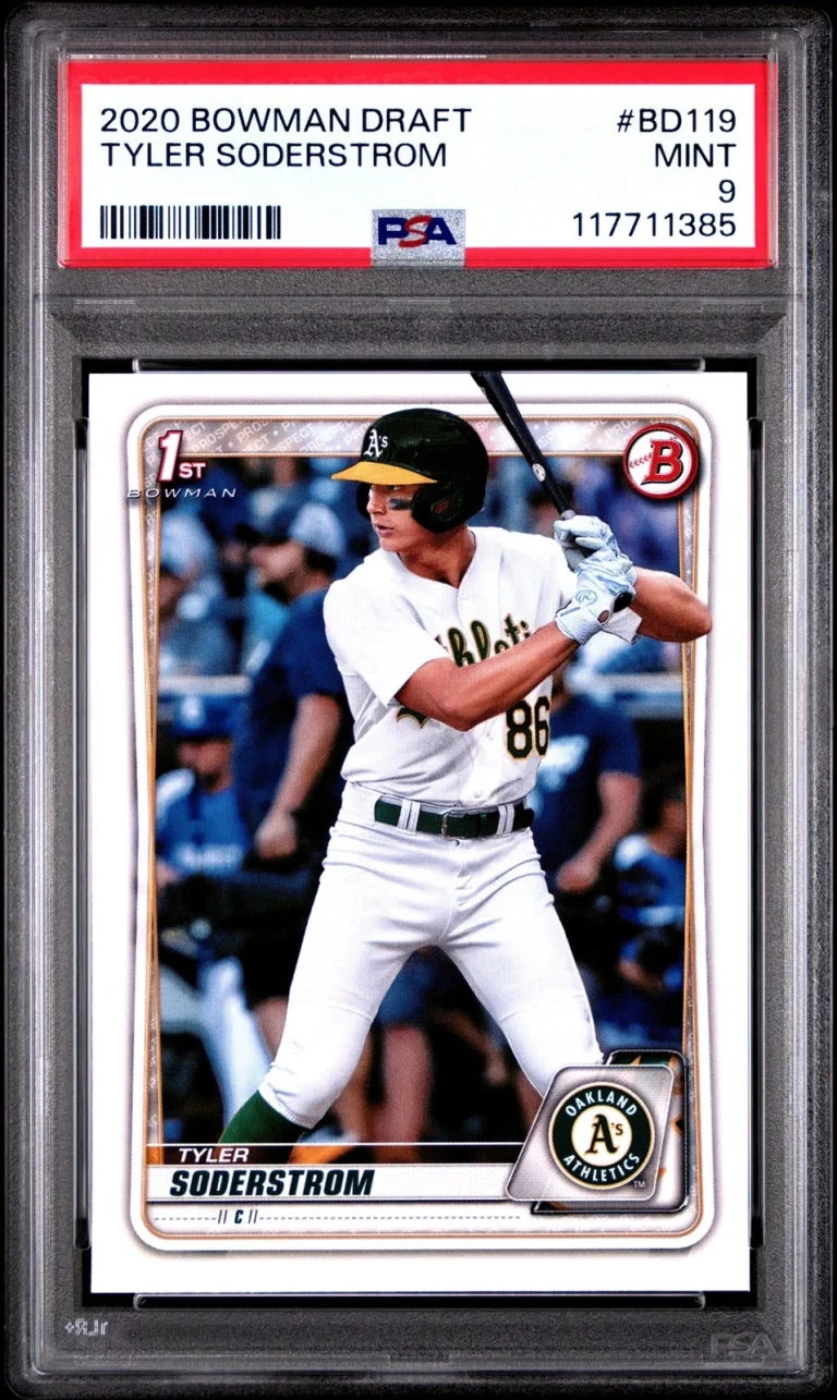 Graded 2020 Topps Bowman Draft Tyler Soderstrom #BD119 RC Card PSA 9