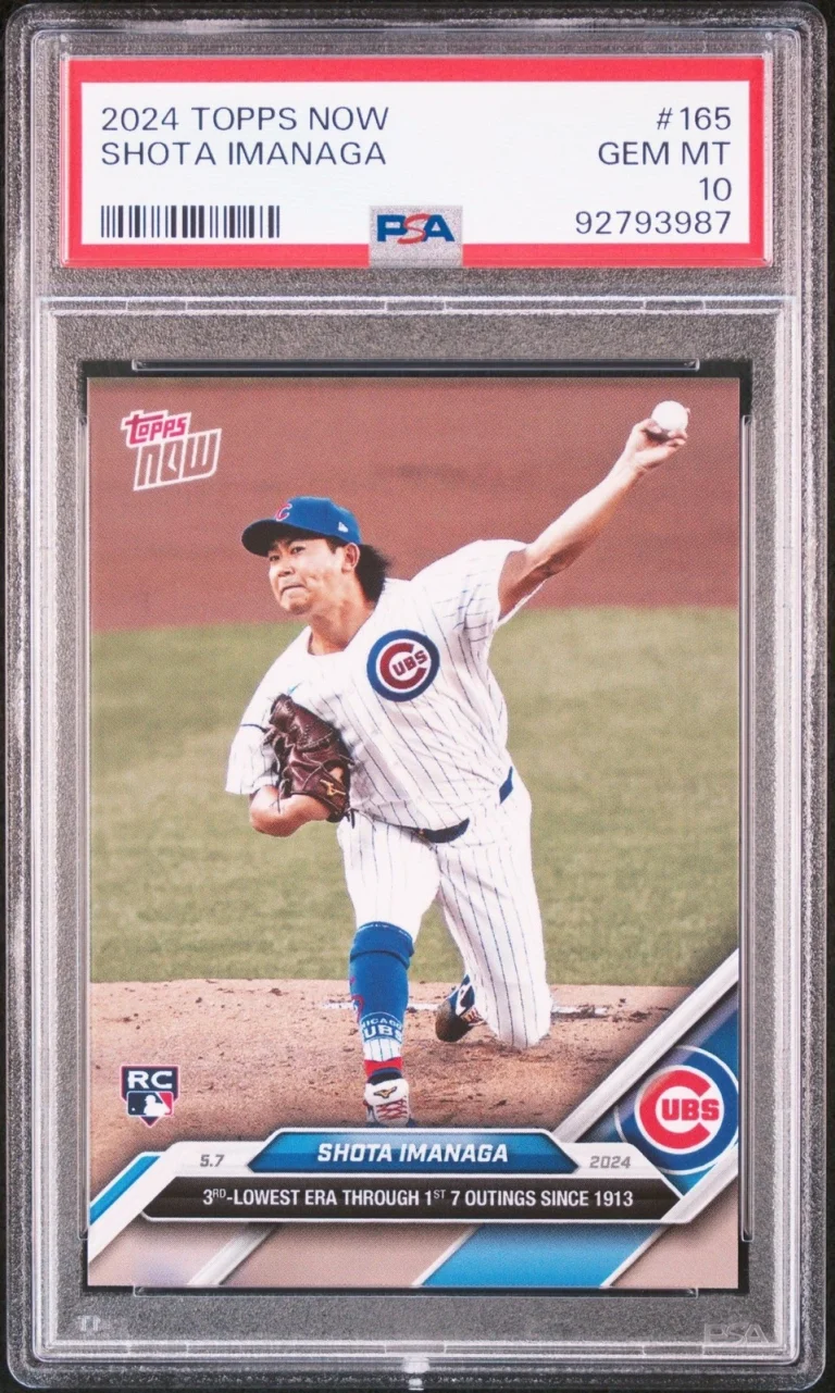 Graded 2024 Topps Now Shota Imanaga #165 Rookie RC Card PSA 10 Gem Mint