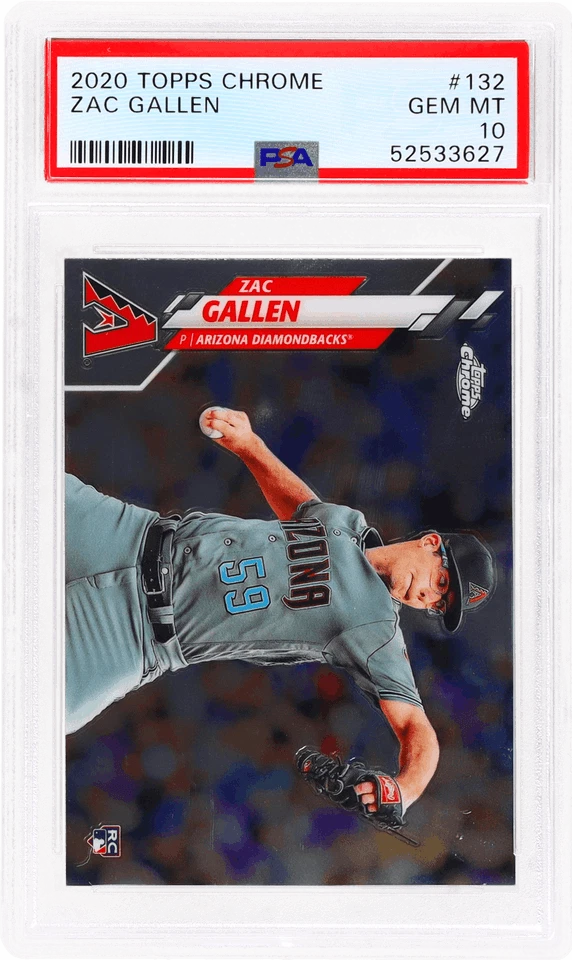 Graded 2020 Topps Chrome Zac Gallen #132 Rookie RC Card PSA 10 Gem Mint