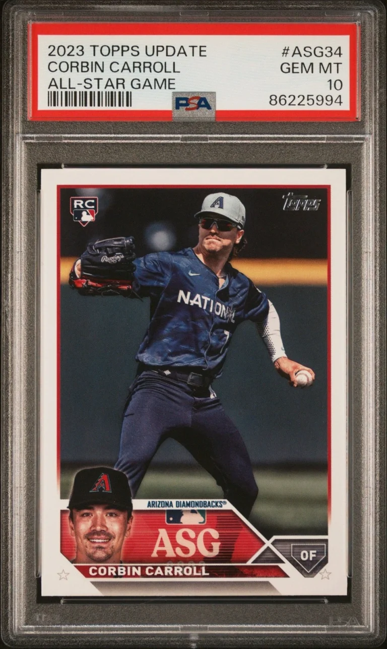 Graded 2023 Topps Upd Corbin Carroll #ASG34 All Star Game Card PSA 10