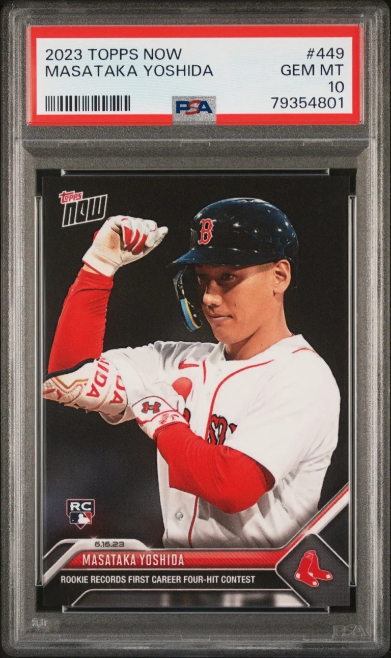 Graded 2023 Topps Now Masataka Yoshida #449 Rookie RC Card PSA 10 Gem