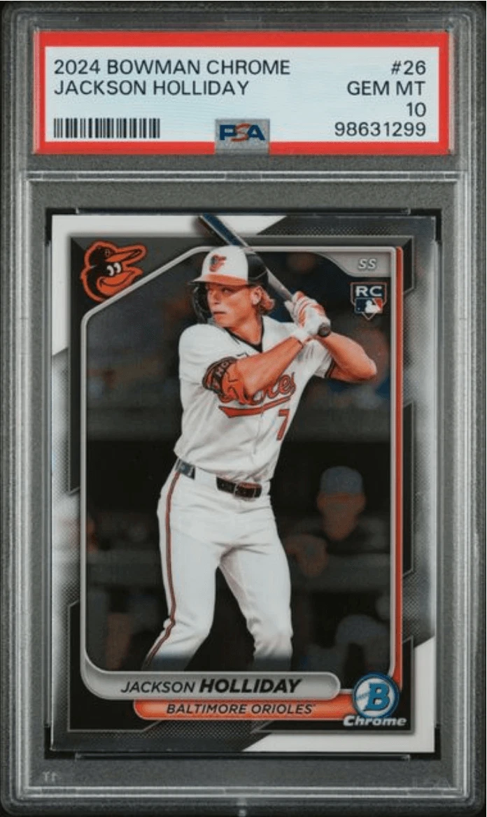 Graded 2024 Topps Bowman Chrome Jackson Holliday #26 Rookie Card PSA 10