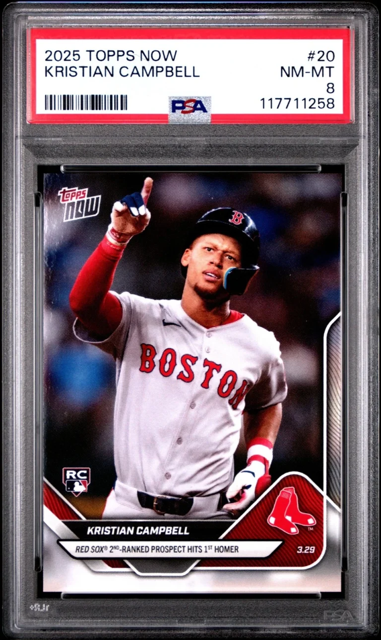 Graded 2025 Topps Now Kristian Campbell #20 Rookie Card PSA 8 Near Mint