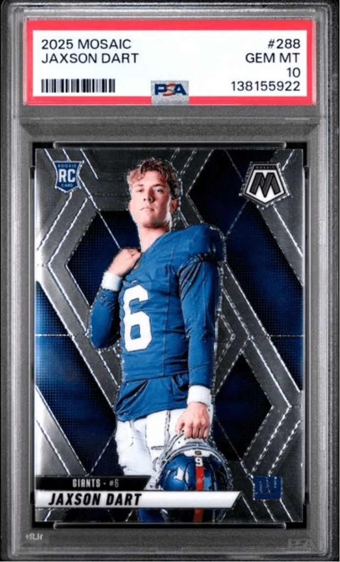 Graded 2025 Panini Mosaic Jaxson Dart #288 Rookie RC Card PSA 10 Gem Mint