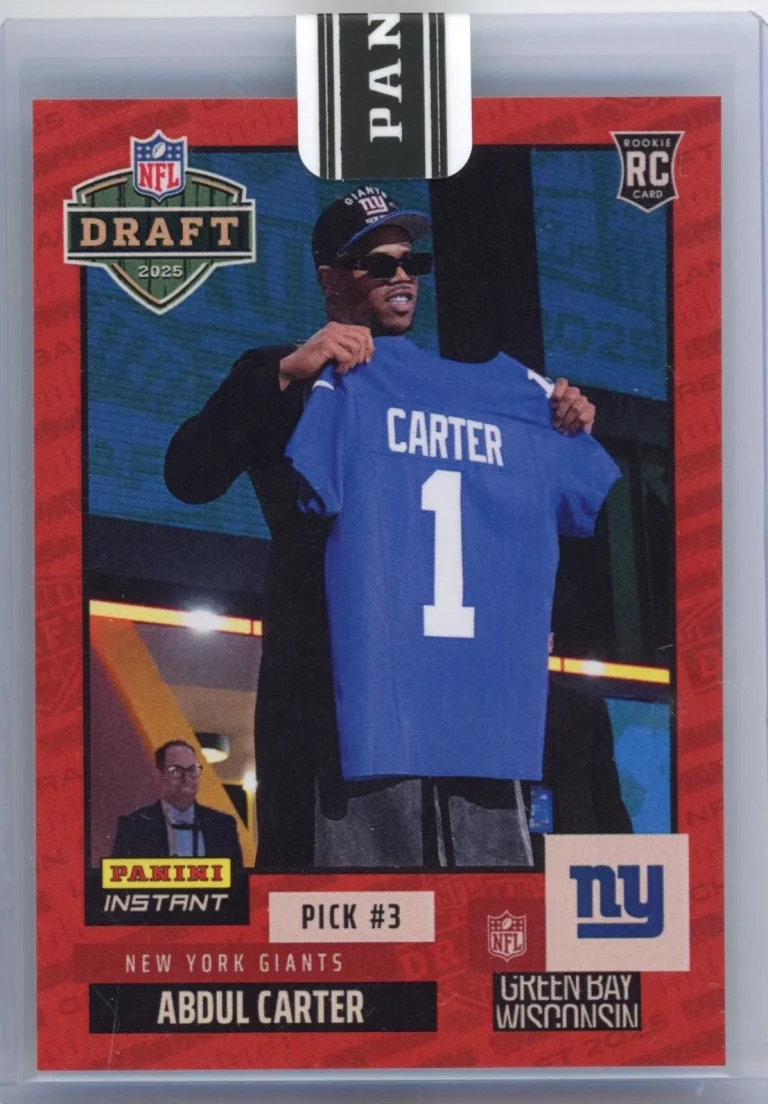 2025 Panini Instant NFL Abdul Carter #DN3 Draft Night Red /10 RC Card