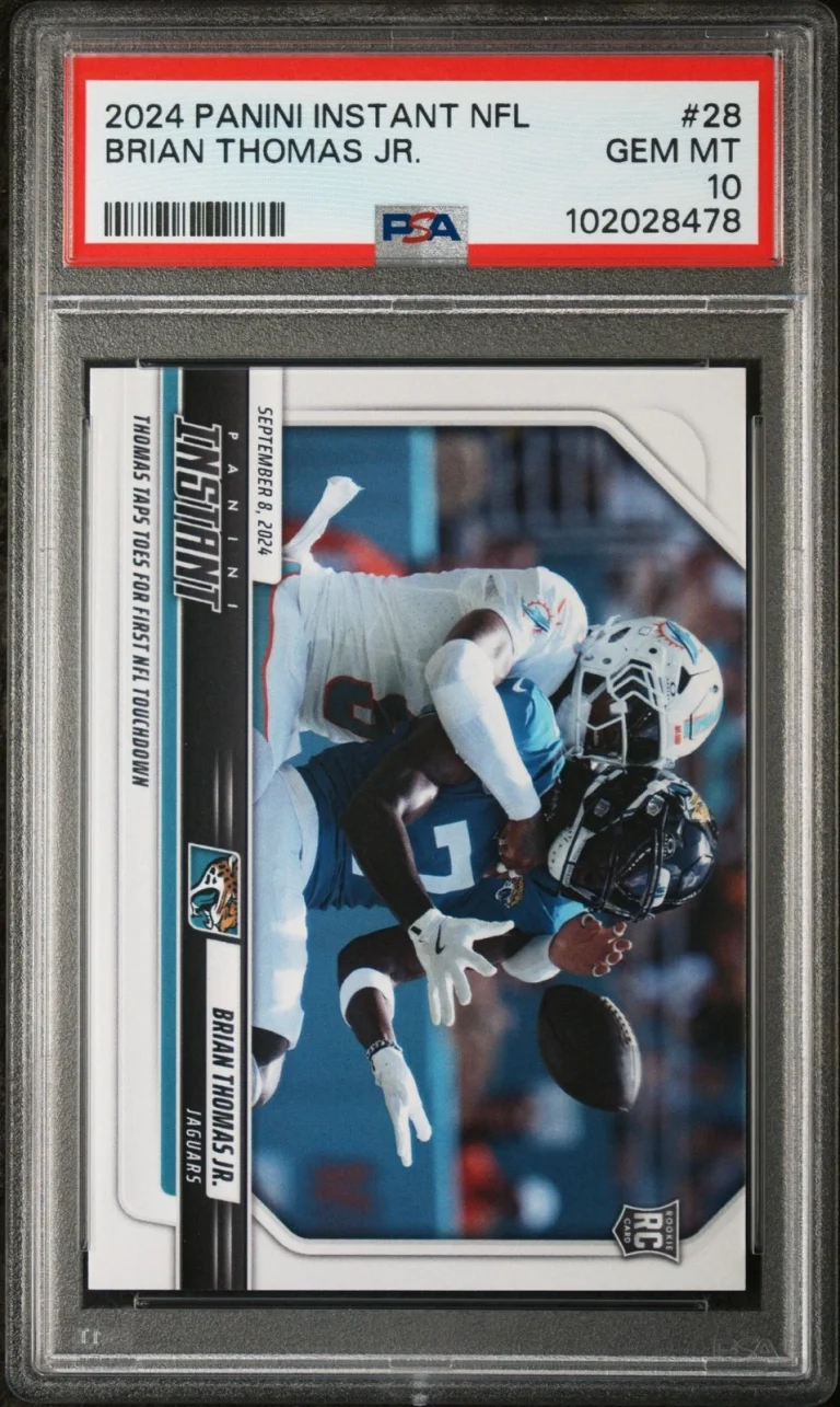 Graded 2024 Panini Instant NFL Brian Thomas Jr #28 Rookie Card PSA 10