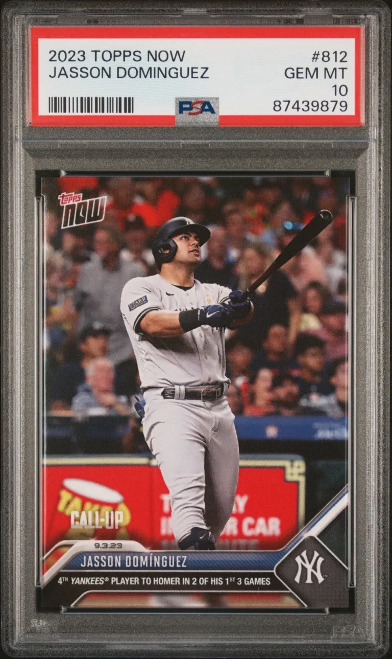 Graded 2023 Topps Now Jasson Dominguez #812 Rookie RC Card PSA 10 Gem