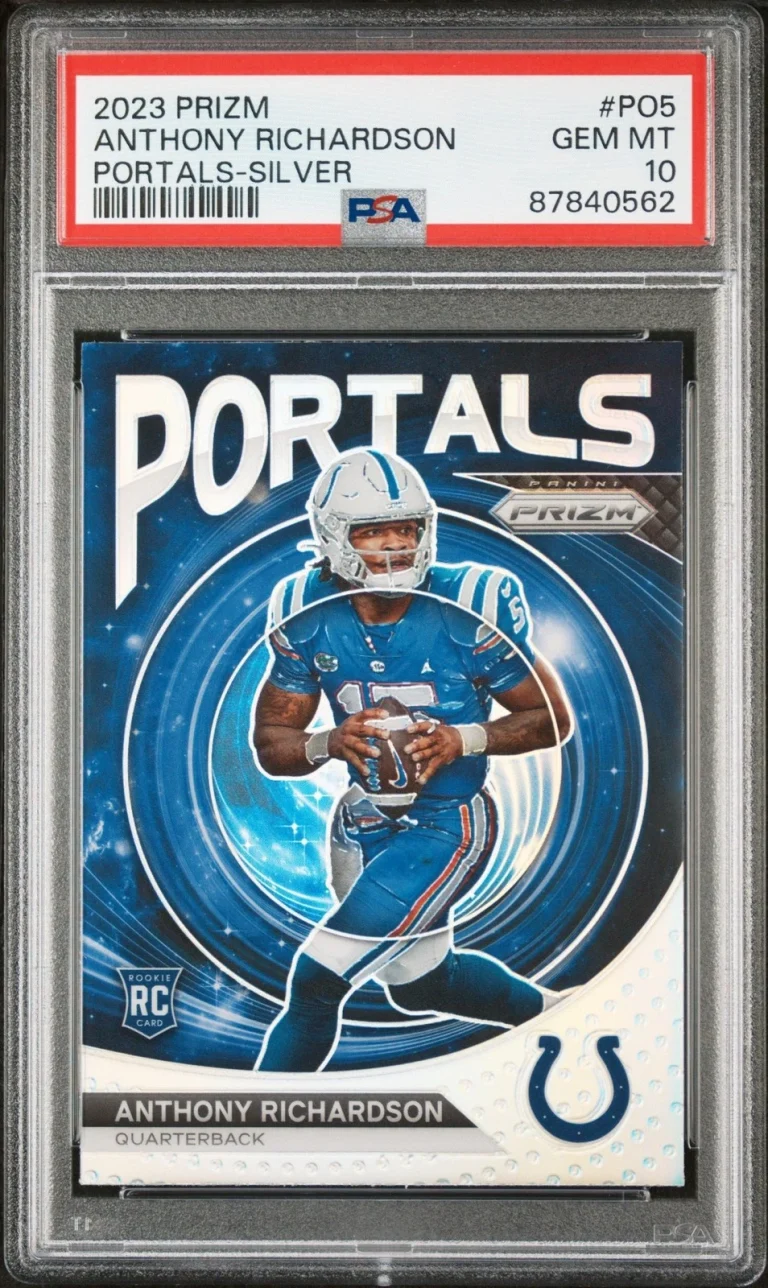Graded 2023 Prizm Anthony Richardson #PO5 Portals Silver RC Card PSA 10