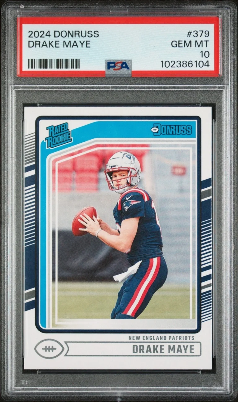 Graded 2024 Panini Donruss Drake Maye #379 Rookie Card PSA 10 Gem Mint