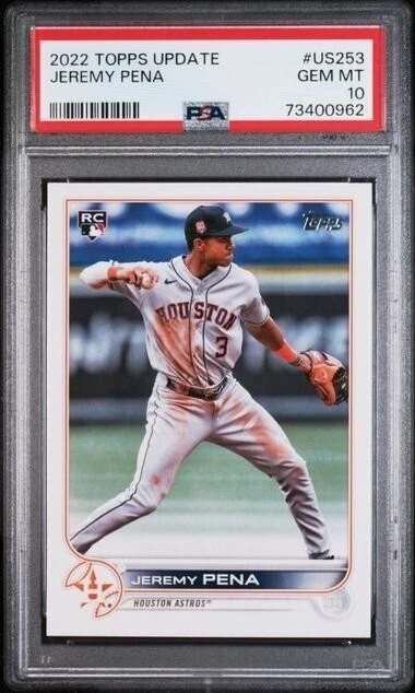 Graded 2022 Topps Update Jeremy Pena #US253 Rookie RC Card PSA 10 Gem