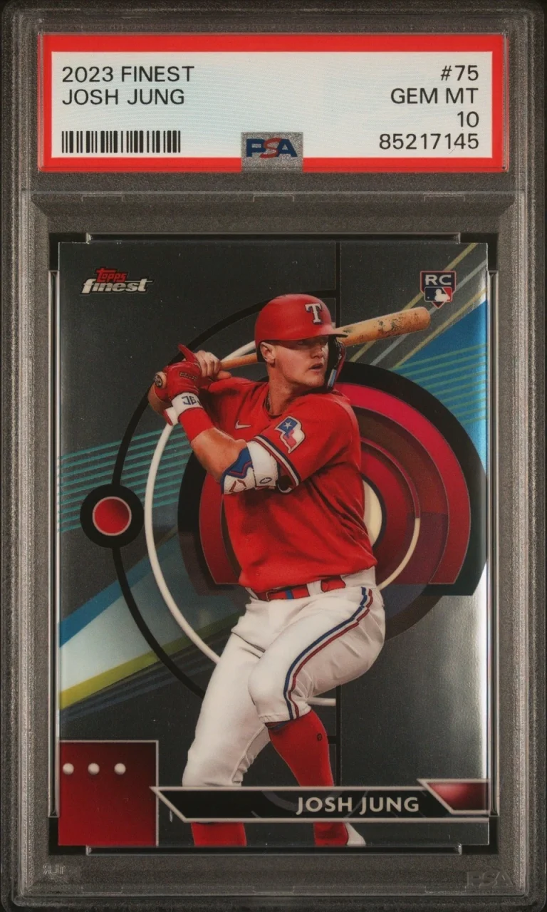 Graded 2023 Topps Finest Josh Jung #75 Rookie RC Card PSA 10 Gem Mint