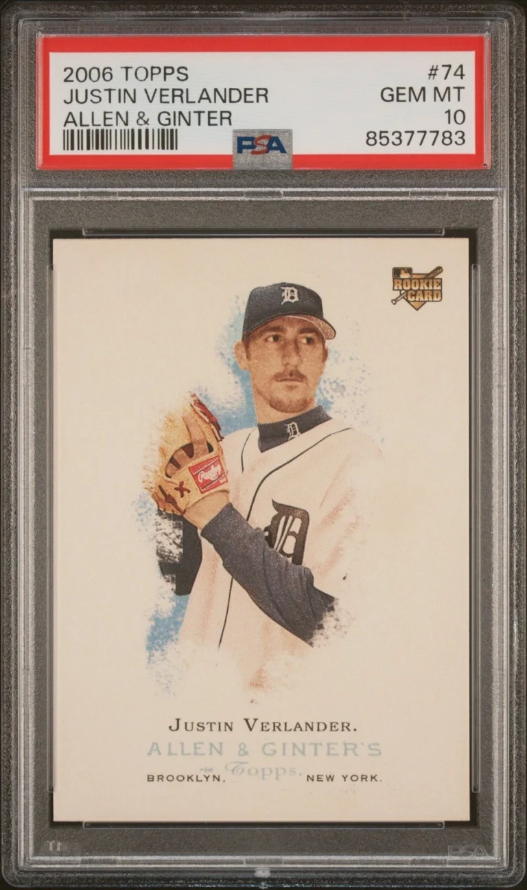 Graded 2006 Topps Allen & Ginter Justin Verlander #74 RC Card PSA 10