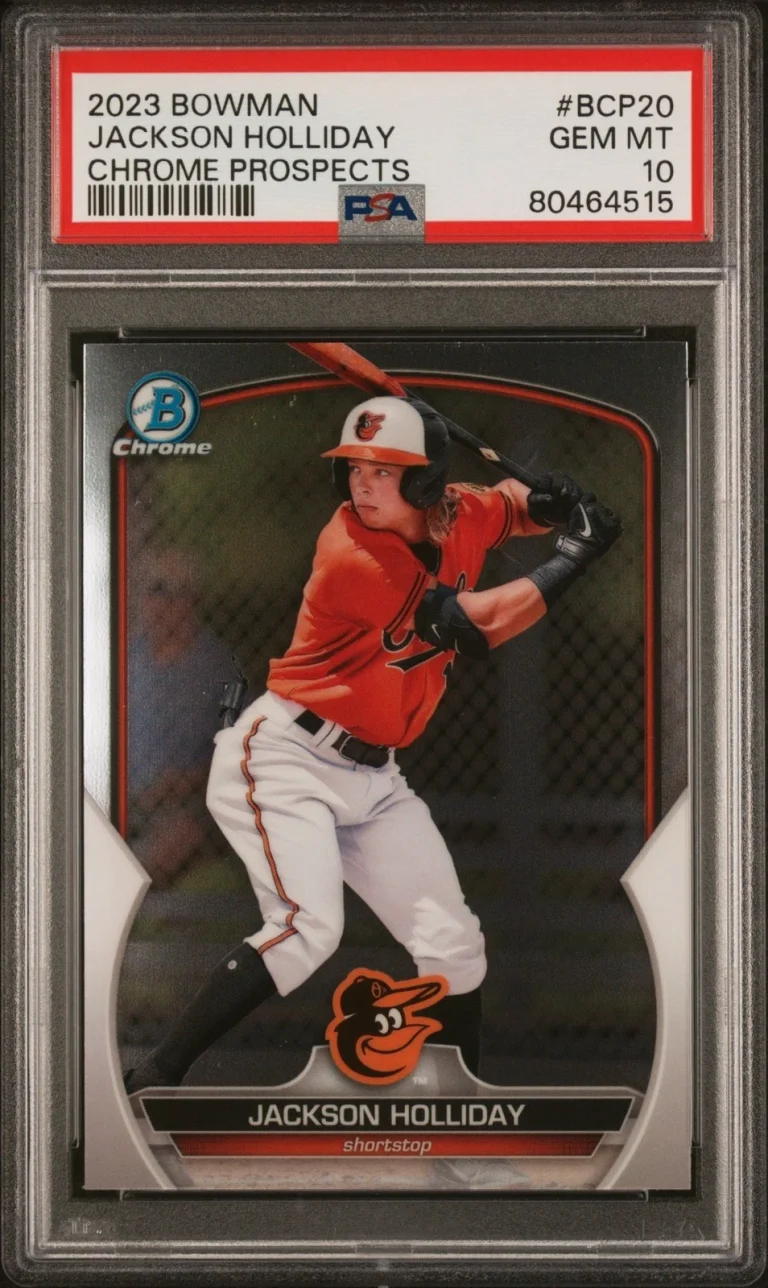 Graded 2023 Bowman Jackson Holliday #BCP20 Chrome Prospects Card PSA 10