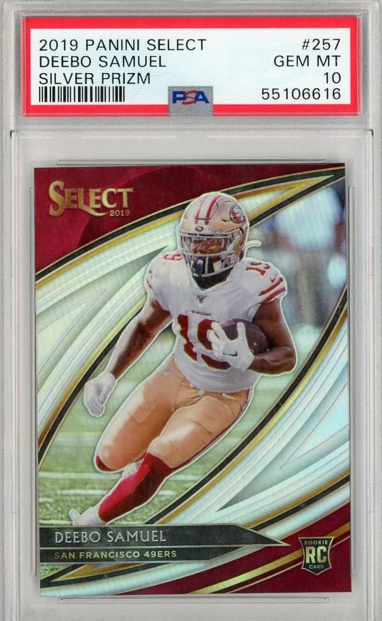 Graded 2019 Panini Select Deebo Samuel #257 Silver Prizm RC Card PSA 10
