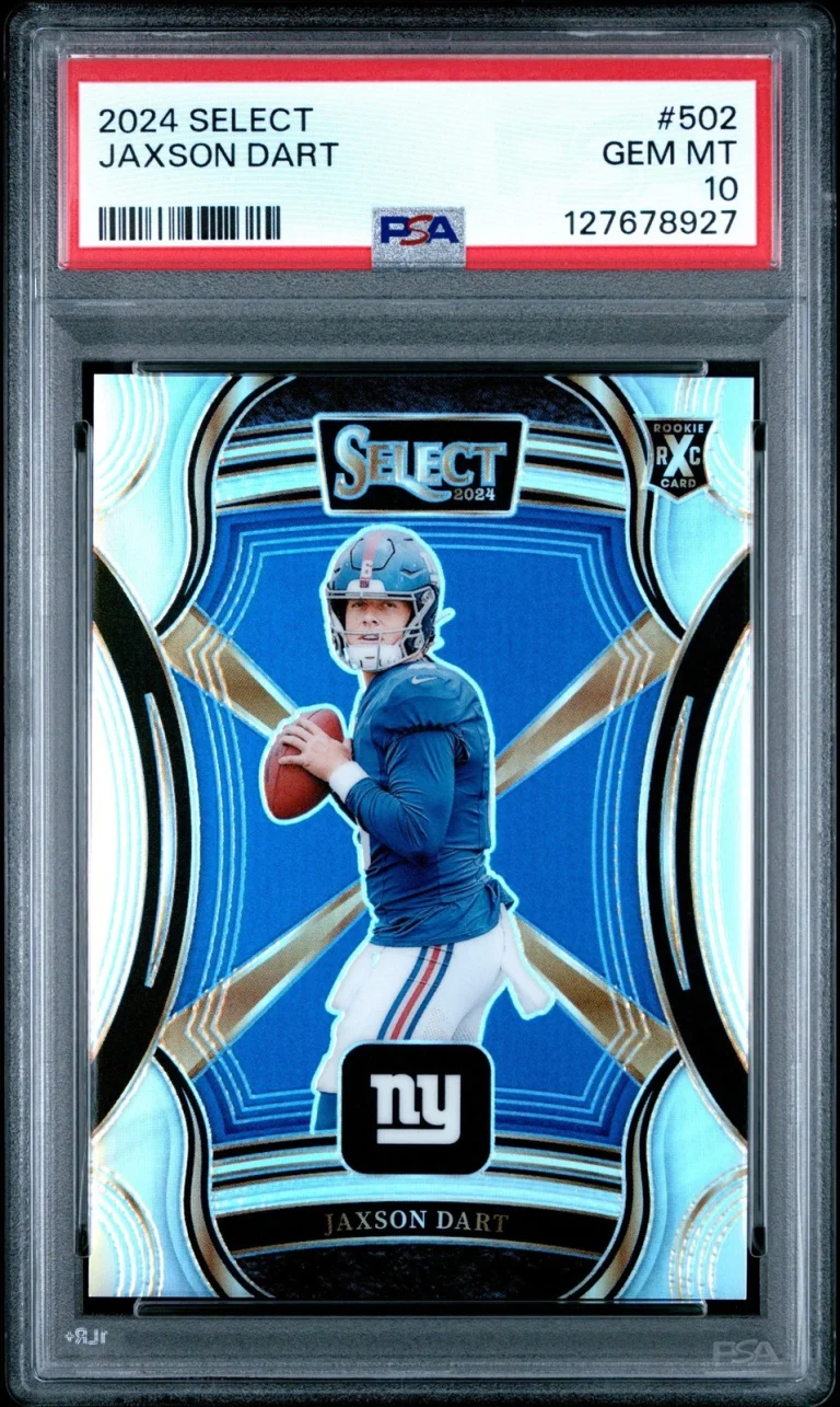 Graded 2024 Panini Select Jaxson Dart #502 XRC Silver Prizm RC Card PSA 10